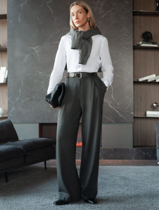 Брюки-палаццо на резинке сзади из джерси