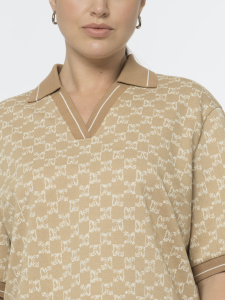 Блуза из рельефного трикотажного жаккарда