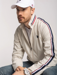 SIGNATURE STRIPE STOW HOOD JACKET