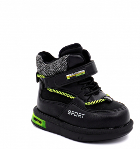 Ботинки на меху ХМ0471-1-1 черные