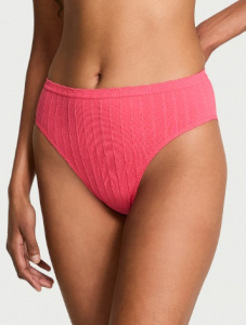 Seamless Cotton Rib High-Leg Brief Panty