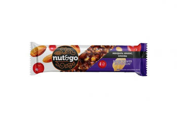 «Nut&Go», батончик Миндаль, арахис, клюква, 50 г (упаковка 18 шт)