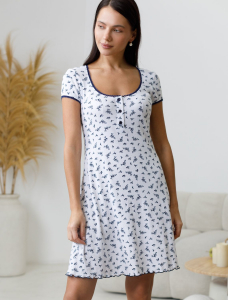 Платье мини с U вырезом из эластичного трикотажа кашкорсе