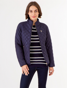 QUILTED SIDE KNIT MOTO JACKET