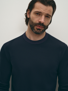 Лонгслив из мерсеризованного хлопка