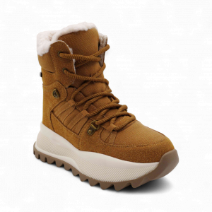 Ботинки на меху А126 коричневые