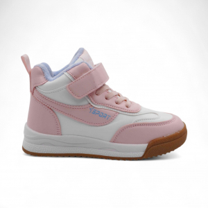 Кроссовки высокие демисезонные А7771-13 бело розовые