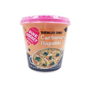 Рисовые палочки Pink Rocket с лапшой рапокки с соусом карбонара, 140 г