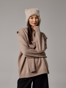 Ушанка двойная с шерстью мериноса PR 25033