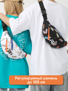 Сумка бананка черная