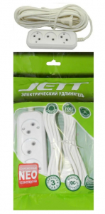 Jett удлинитель ПВС с зазем.1.5м