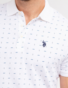 ALLOVER PRINTED JERSEY POLO SHIRT