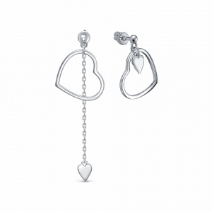 Серьги родированные серебро 925*