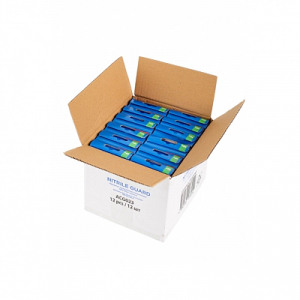 Перчатки NITRILE GUARD одноразовые нитриловые S/M 10шт черные