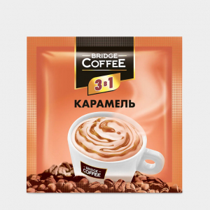 «Bridge Coffee», напиток кофейный 3 в 1 с карамелью, 20 г (упаковка 16 шт)