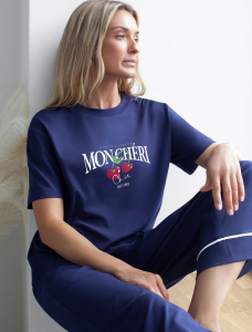 Футболка с принтом свободная эластичная из премиального хлопка