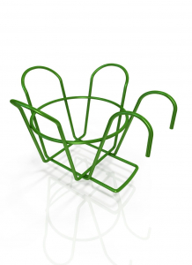 Кронштейн (корзина-крепление) для горшка «Цветочек», зеленый