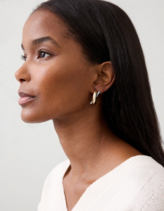 Mixed Metal Bar Earrings