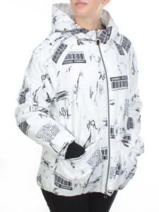 ZW-2183-1C WHITE Куртка демисезонная женская BLACK LEOPARD (100 гр.синтепона)