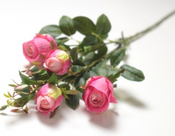 Искусственные цветы, Ветка бутон розы 4 головы и 2 бут. (1010237)
