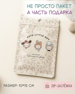 Подарочный пакет с zip-застёжкой и ручкой