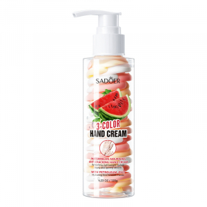 Трехцветный крем для рук с ароматом арбуза SADOER 3-color Hand Cream, 120 гр