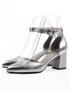 06-A71A-82MT GREY/SILVER Туфли женские (натуральная кожа)