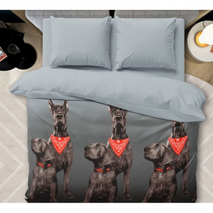 Наволочка поплин Серая