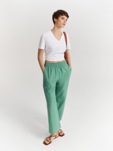 Укороченные брюки из хлопка