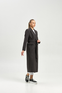 Пальто женское демисезонное 26326 (темно-серый)