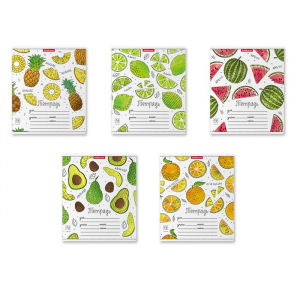 Тетрадь 18 листов в клетку ErichKrause «Яркие дольки», обложка мелованный картон, МИКС