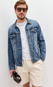 Куртка джинсовая мужская F311-1296 синяя