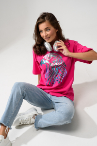 8555 Футболка оверсайз женская