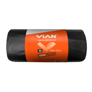 Мешки для мусора особопрочные 120 л, 10 шт. (70*110, 30 мкм)