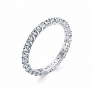 Кольцо с фианитом родированное серебро 925*