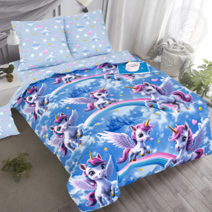 Постельное белье Единорожки (поплин детский)
