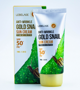 Крем солнцезащитный с муцином улитки LEBELAGE  SPF50+ PA+++, 70 мл