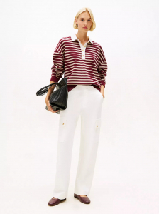 Wide-Leg Ponte Cargo Pant