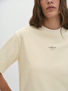 Футболка из хлопкового трикотажа с лого-принтом