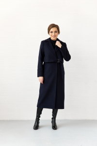 Пальто женское демисезонное 22105  (синий)