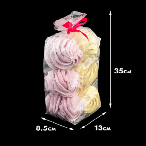 Пакет прозрачный с квадратным дном, 13*8,5 см, высота 35 см