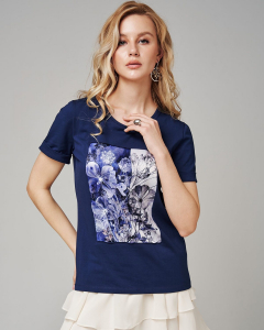 Футболка с шёлковой вставкой FSK128