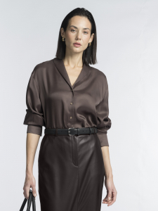 Прямая юбка из мягкой экокожи