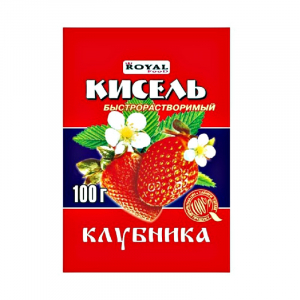 Быстрорастворимый кисель клубника 100гр*80
