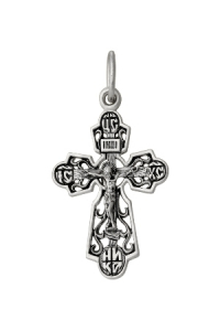 Крест из серебра литье частичное чернение
