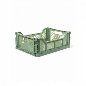 Корзина для хранения складная CASSA M зелёная 15л