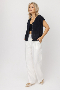 Жилет из льна 7-44 черный