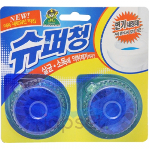 Таблетки очиститель для бачка унитаза, с эффектом окрашивания воды, Sandokkaebi Super Chang, 2х40гр