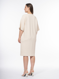 Платье из вискозного трикотажа с рукавом реглан