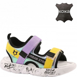 6-612183-2402 цветн Босоножки для девочек (26-30)/6